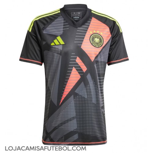 Camisa de Futebol Alemanha Goleiro Equipamento Principal Europeu 2024 Manga Curta